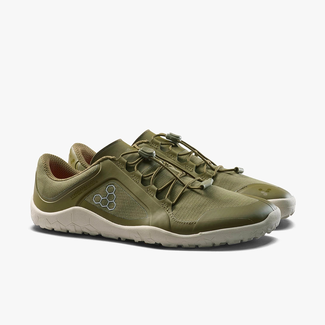 Vivobarefoot Primus Trail III All Weather FG Hombre - Dark Olive - White