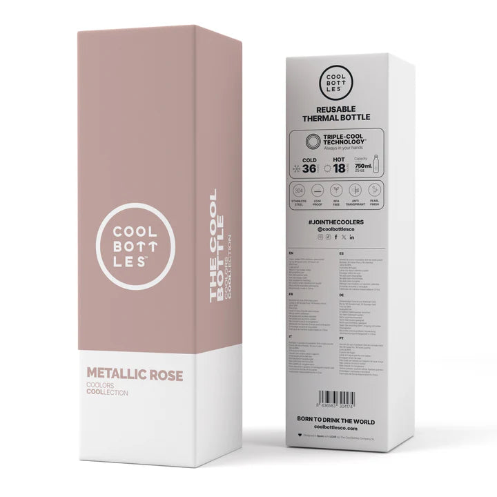 Cool Bottles Botella - Metallic Rose 750 ml