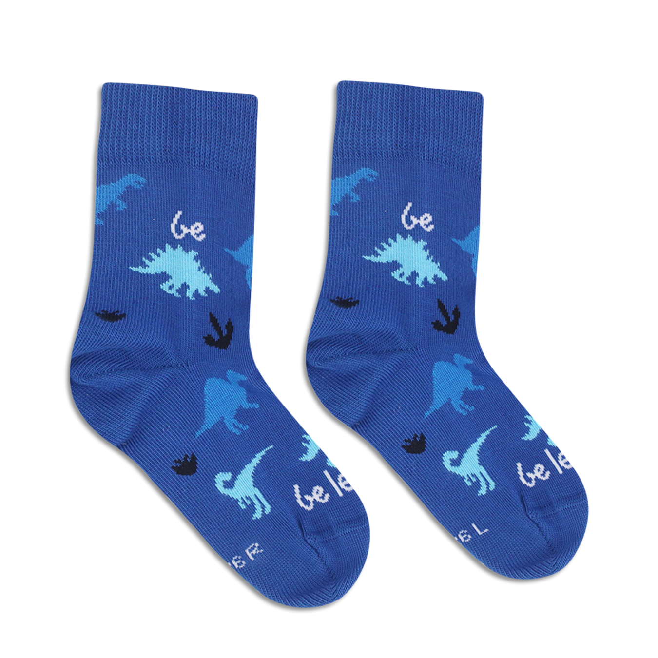 Be Lenka Calcetines Kids Crew 3 Pack - Dino Azul