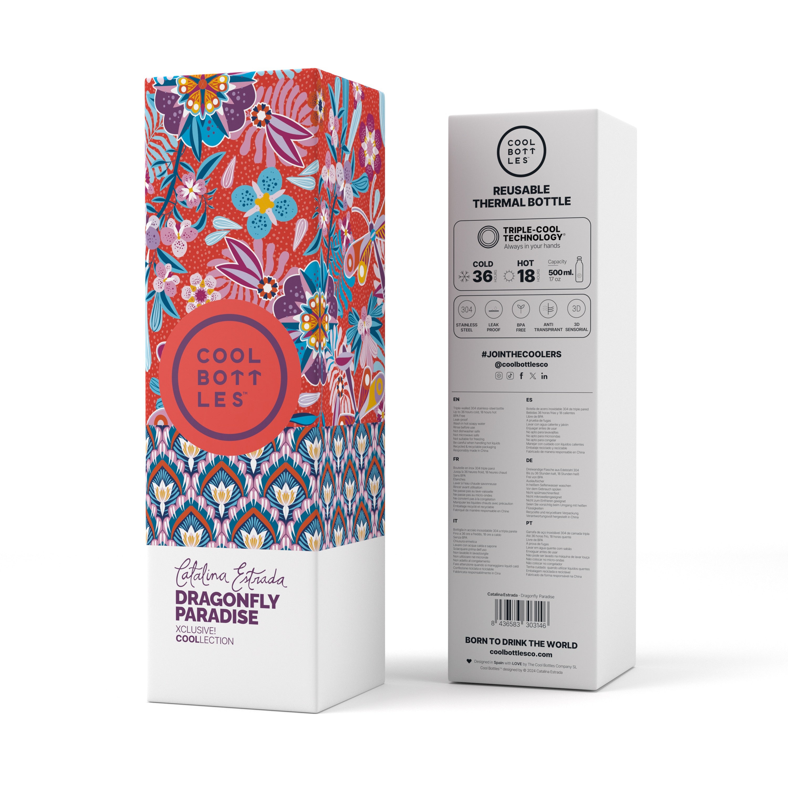 Cool Bottles Botella - Dragonfly Paradise 500 ml