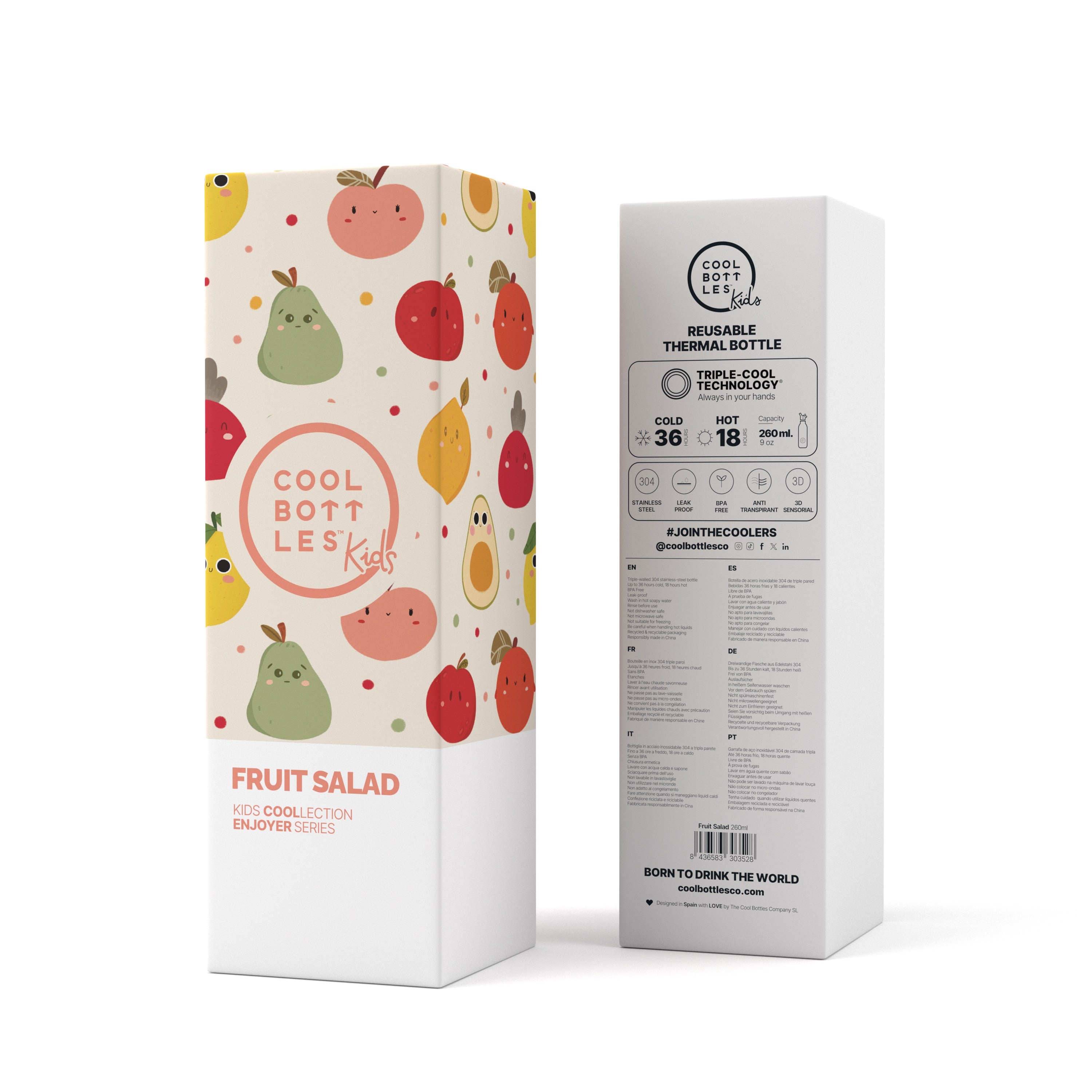 Cool Bottles Botella Kids - Fruit Salad 260 ml