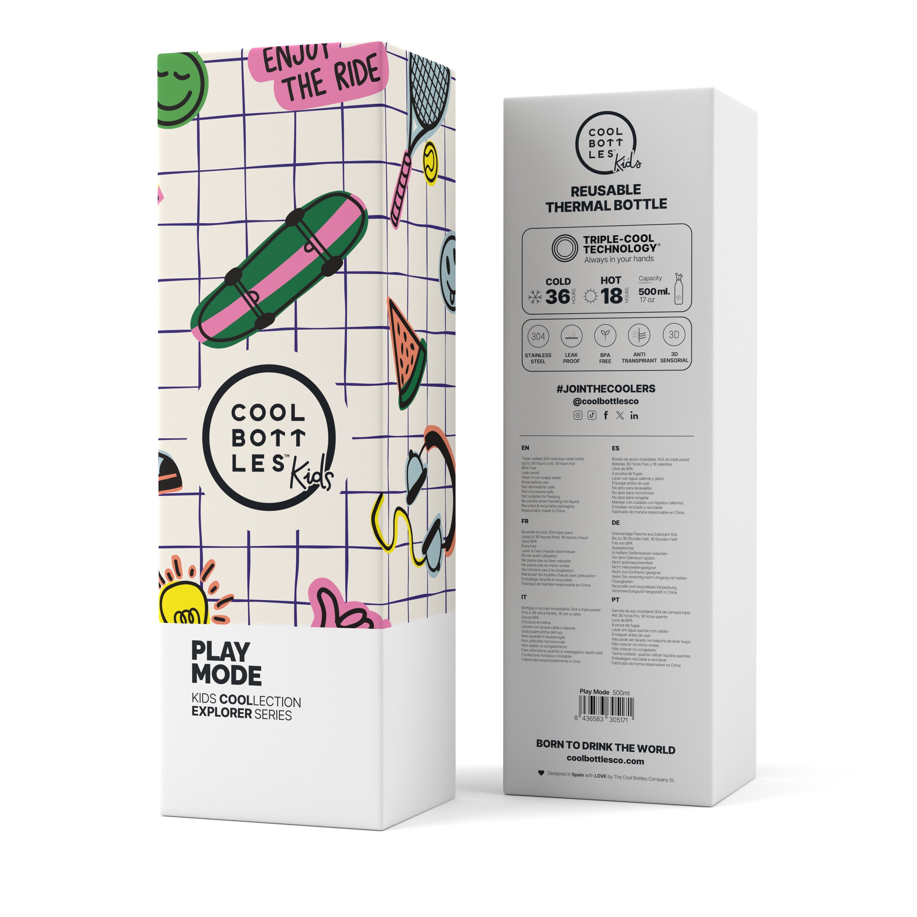 Cool Bottles Botella Kids - Play Mode 500 ml