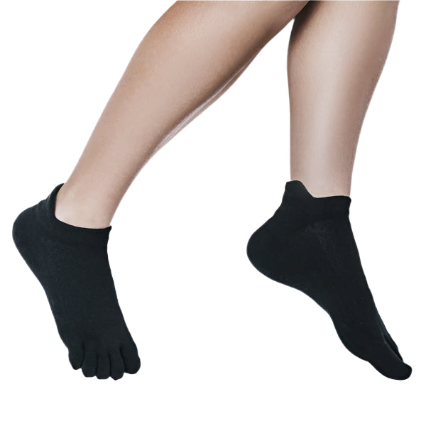 Roots Calcetines 5dedos Tobilleros - Negro