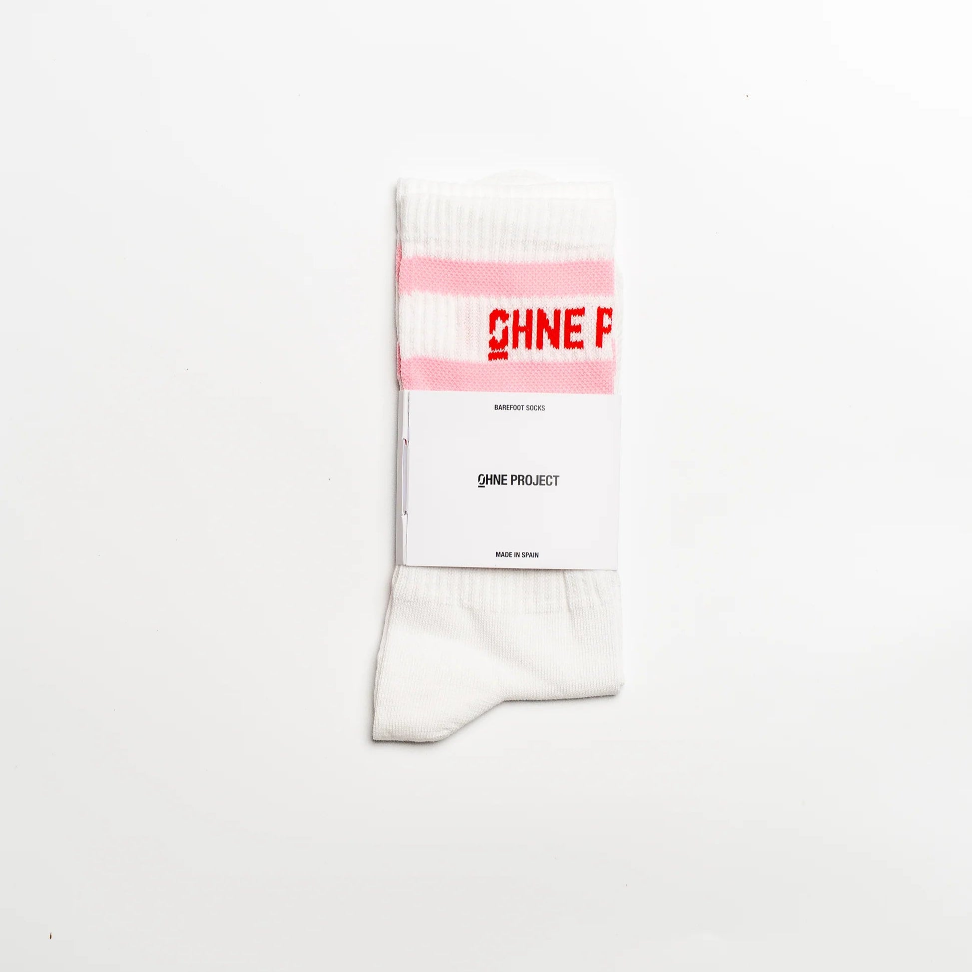 Ohne Project Calcetines Barefoot Retro - White-Pink-Red