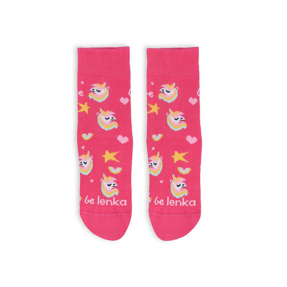 Be Lenka Calcetines Kids Crew - Unicorn BubleGum Pink