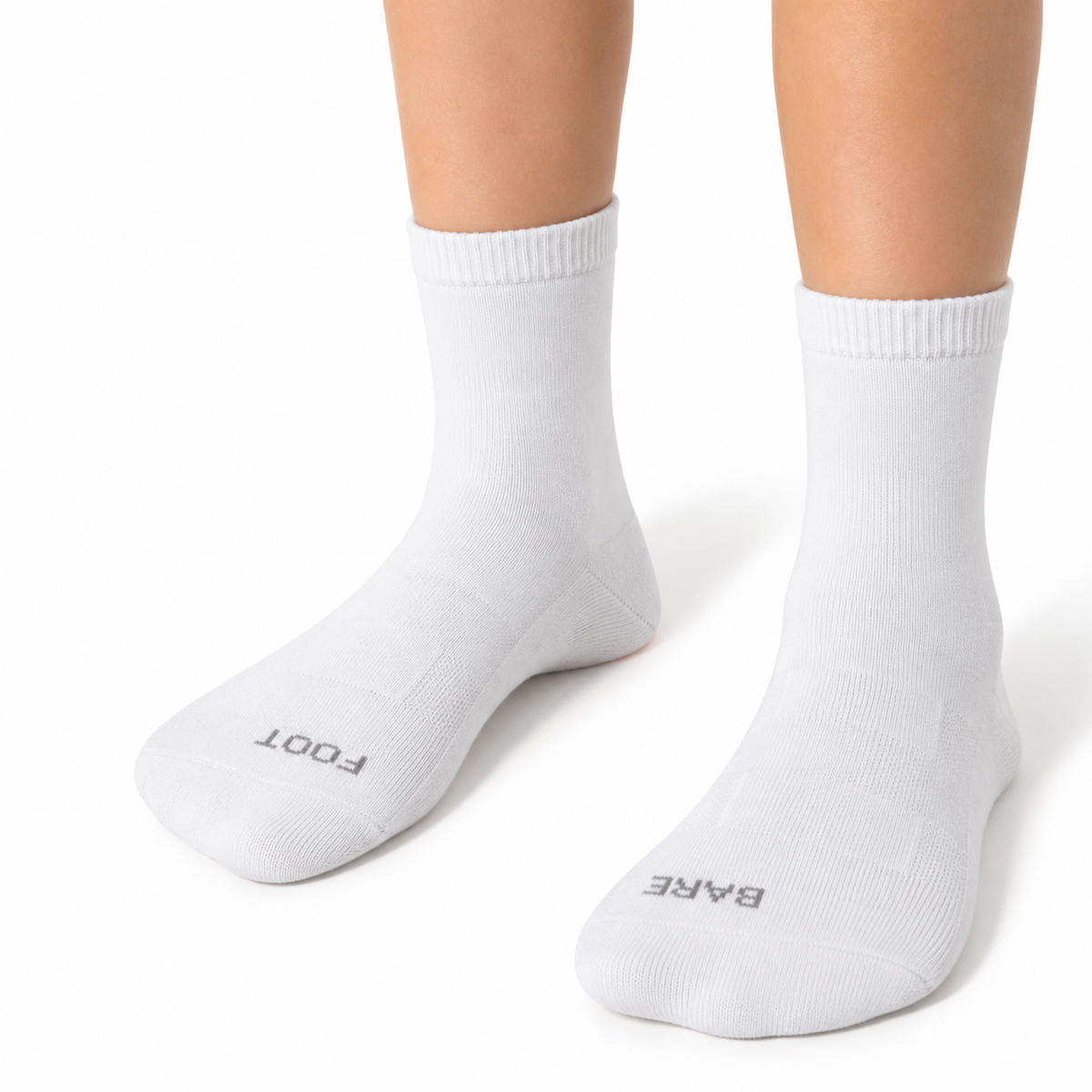 Condor Calcetines Barefoot Altos Con Rizo - Blanco