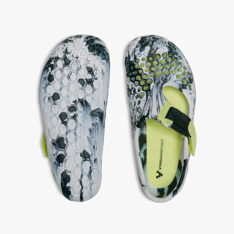 Vivobarefoot Ultra Bloom Kids - Obsidian-White