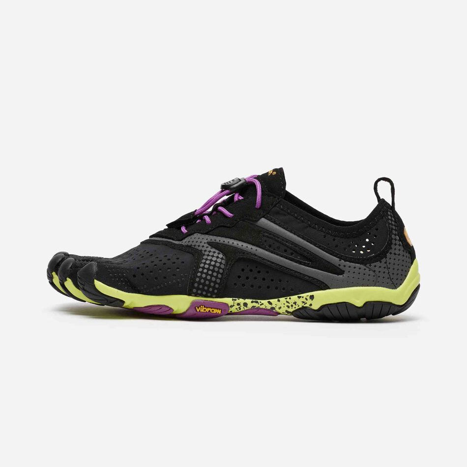 FiveFingers V-Run Mujer - Black Yellow Purple