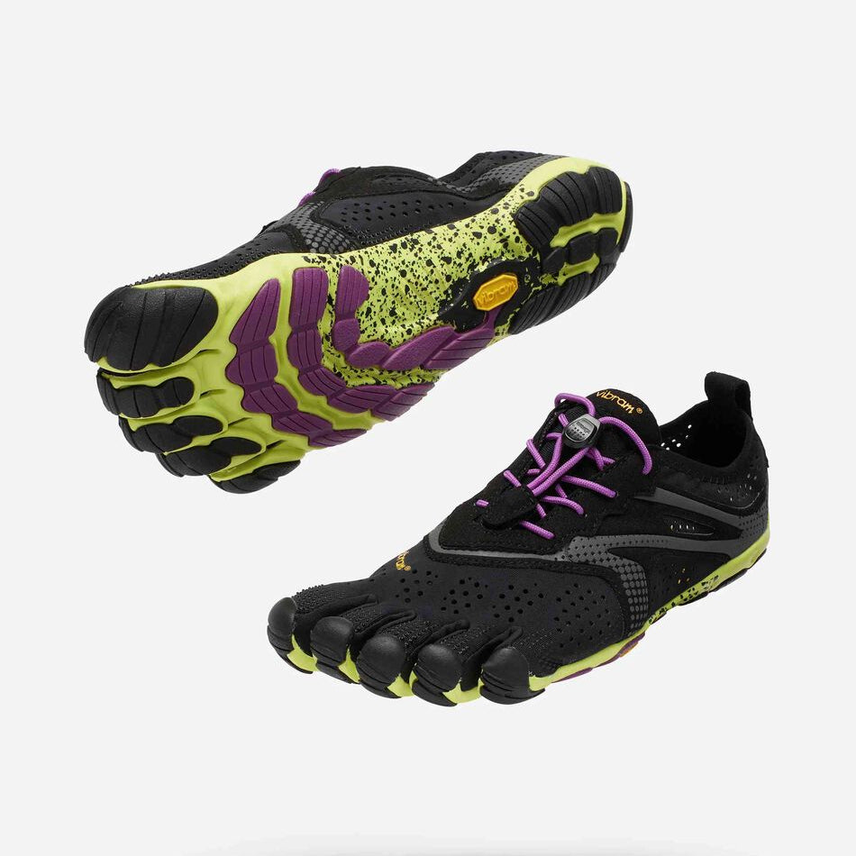FiveFingers V-Run Mujer - Black Yellow Purple