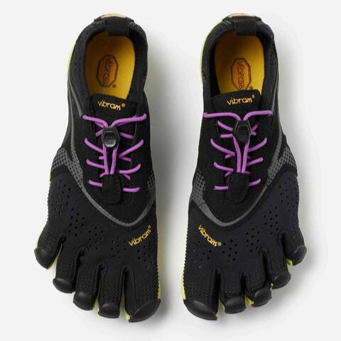 FiveFingers V-Run Mujer - Black Yellow Purple