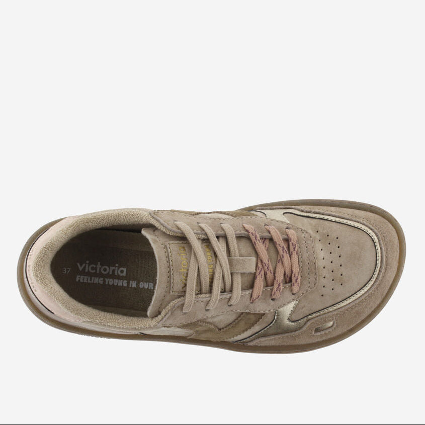 Victoria Duna Barefoot Serraje & Metal - Beige