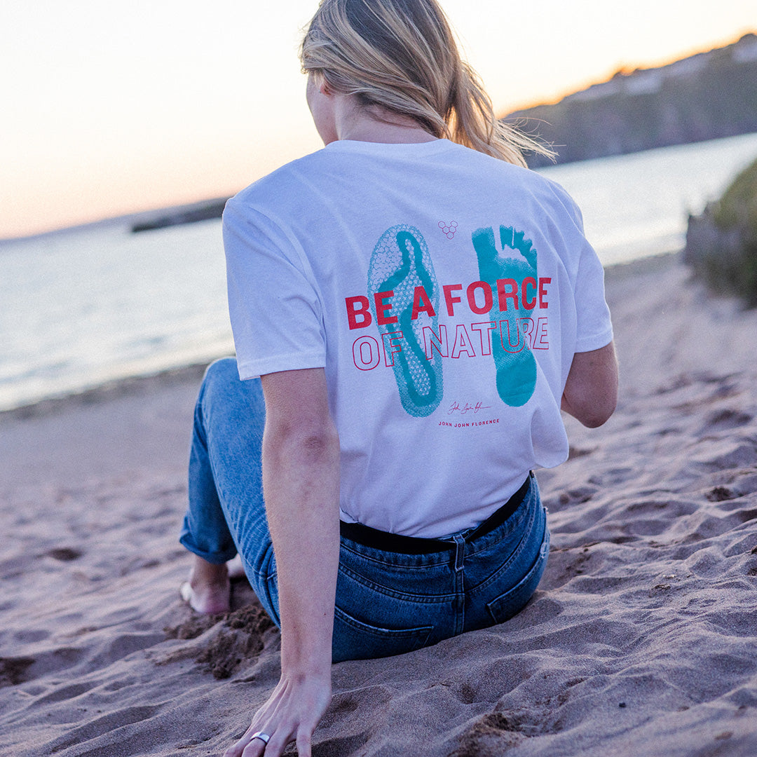Vivobarefoot Camiseta Force of Nature Unisex - White