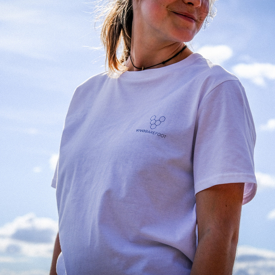 Vivobarefoot Camiseta Unisex We are Nature - White