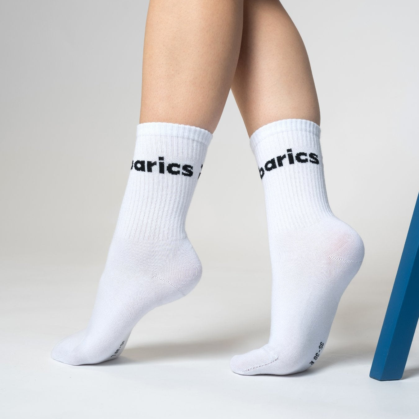 Barebarics Calcetines Crew Big Logo 3 Pack - Blanco
