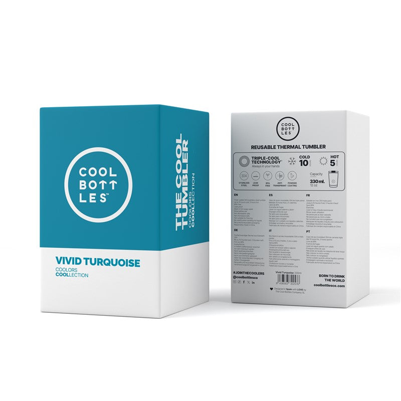 Cool Bottles Vaso Tumbler - Vivid Turquoise 330 ml