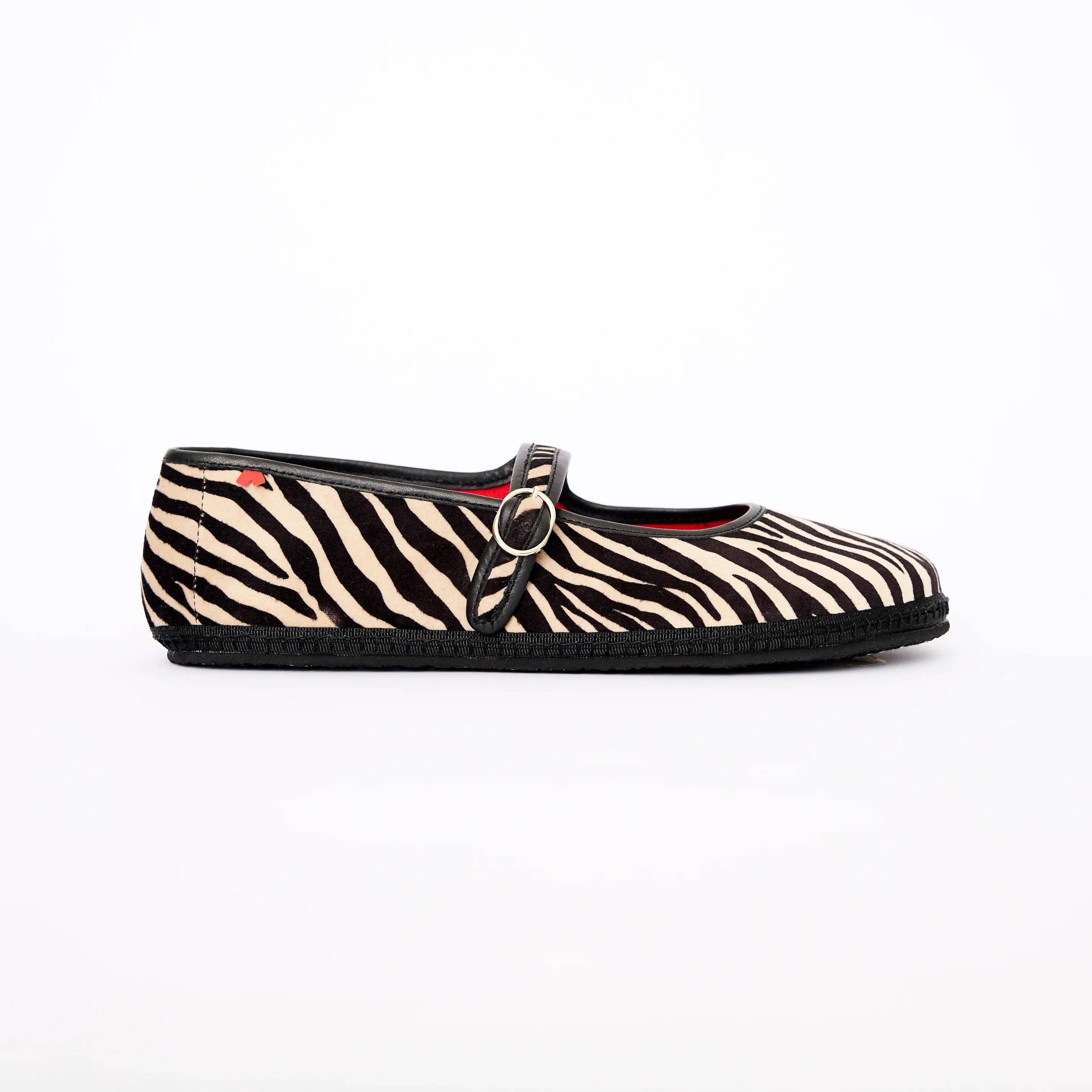Barevene Selvaggio Mary Jane Zebra - Zebra-Black