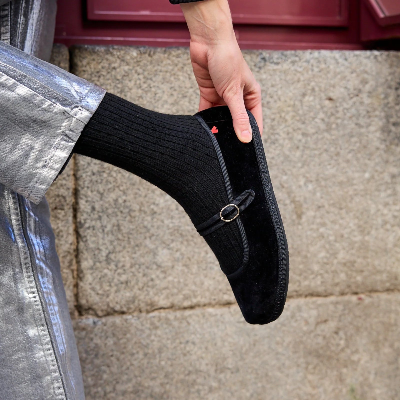 Barevene Venezia Mary Jane Casanova - Black-Black