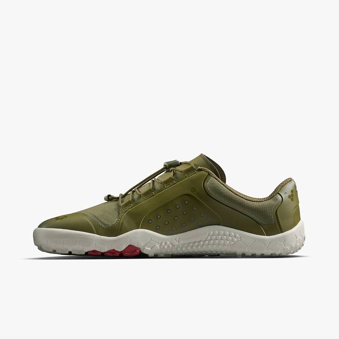 Vivobarefoot Primus Trail III All Weather FG Hombre - Dark Olive - White