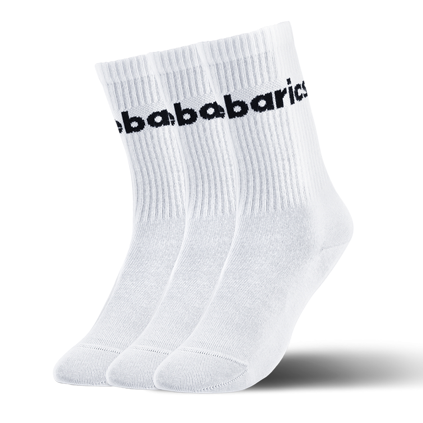 Barebarics Calcetines Crew Big Logo 3 Pack - Blanco