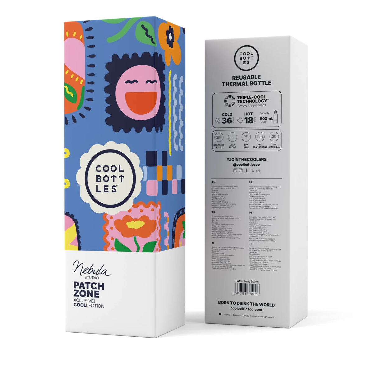 Cool Bottles Botella - Nébula - Patch Zone - 500ml