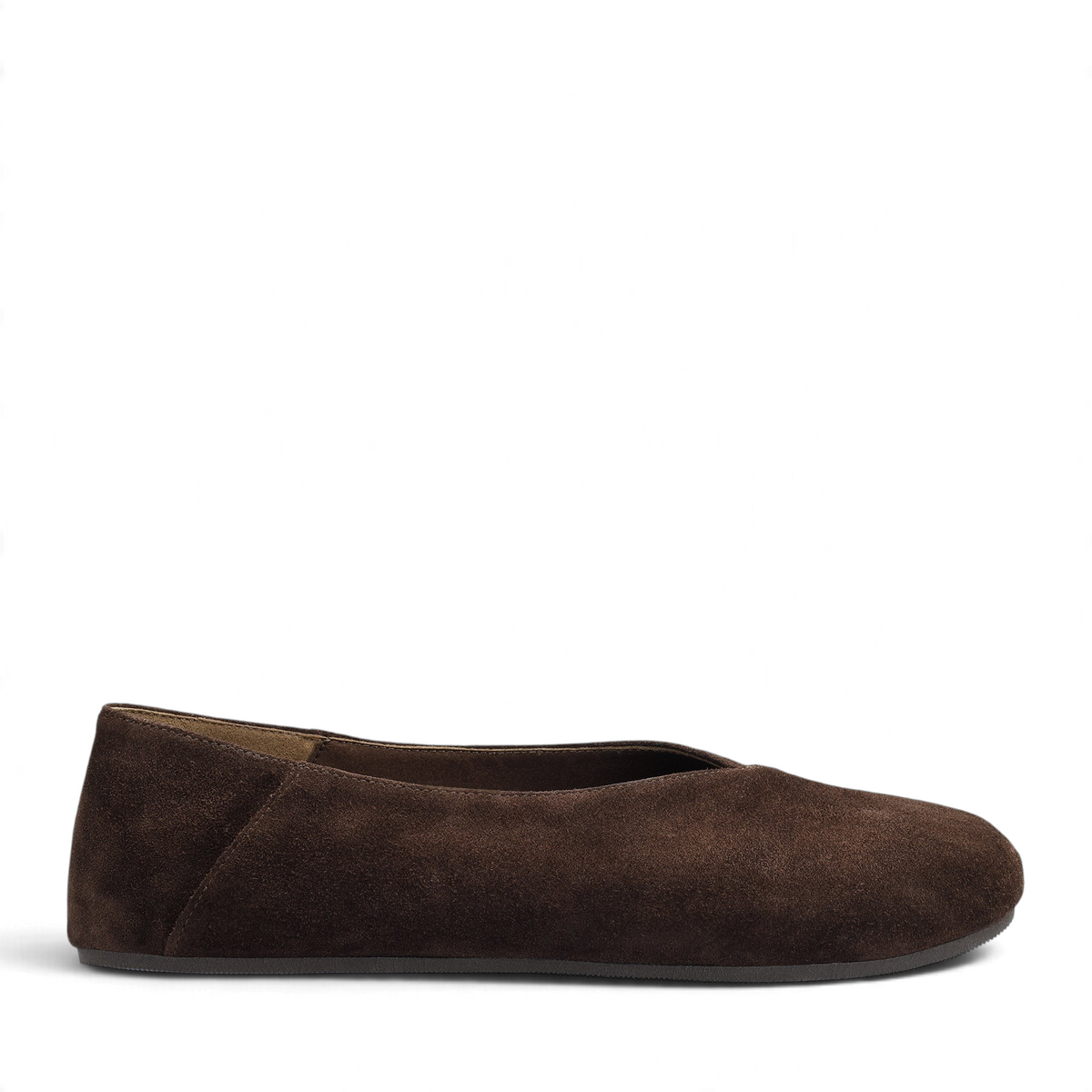 Bailarinas barefoot zoireo Groundies Curve para mujer en ante color chocolate con suela plana y flexible