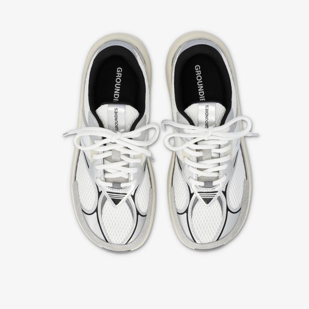 Groundies Starlite 2.0 Mujer - Blanco-Plateado-Negro