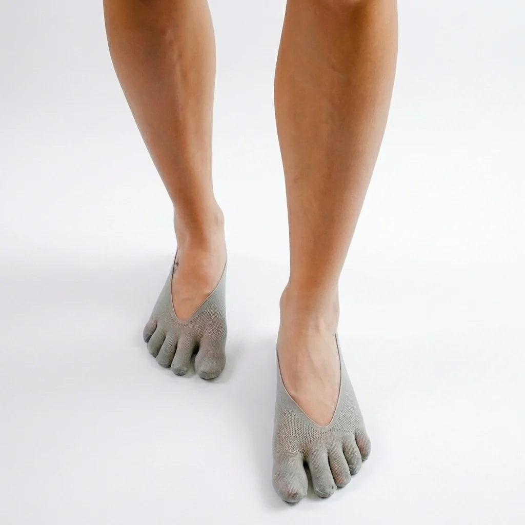 Roots Calcetines invisibles 5 dedos Pinkies - Gris