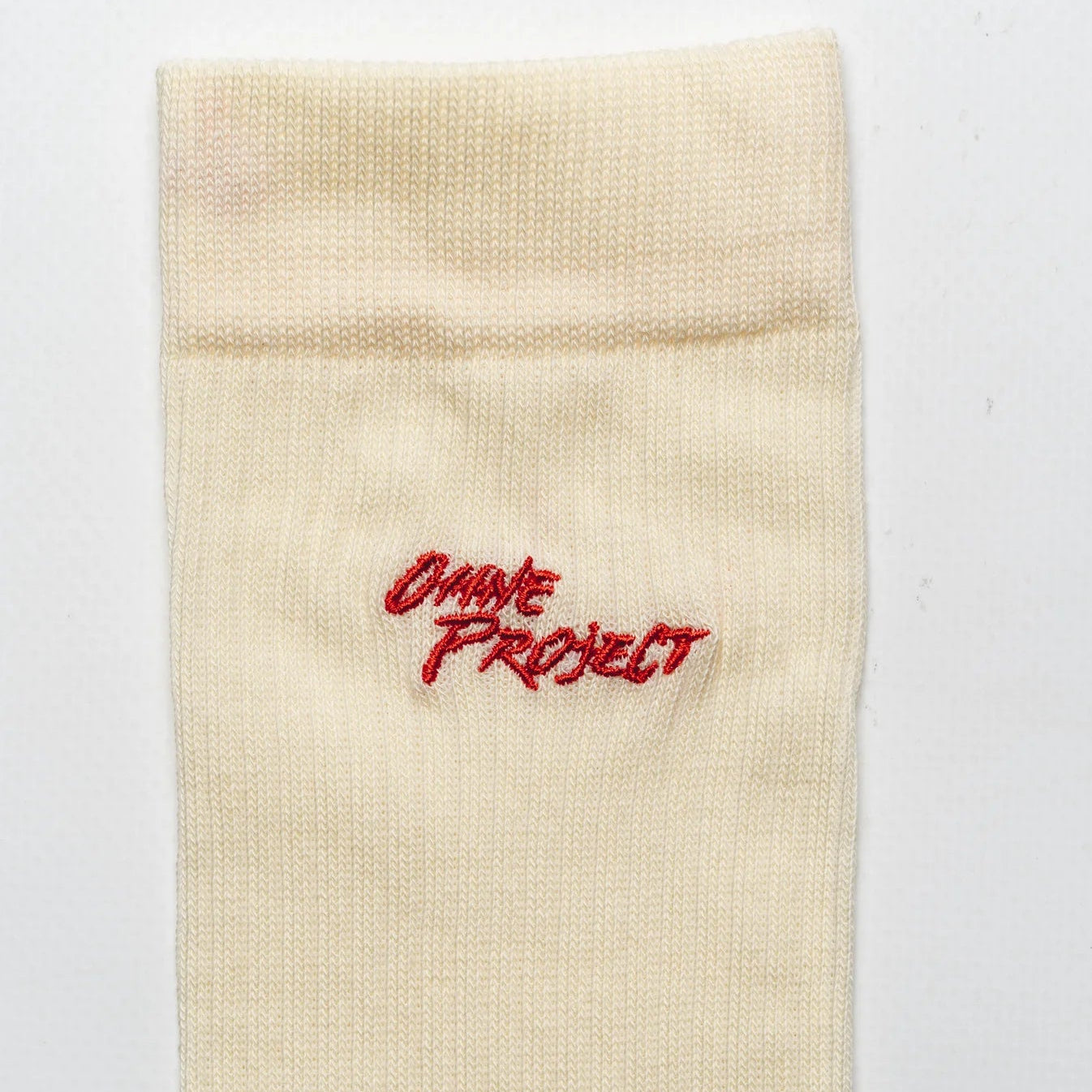 Ohne Project Calcetines Classic - Crema - Rojo