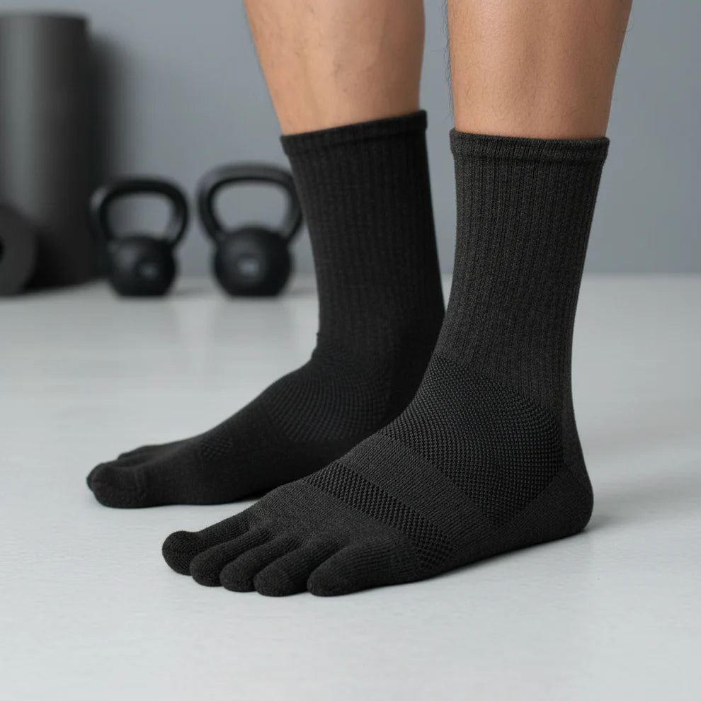 Roots Calcetines 5dedos Sport Técnicos - Negro