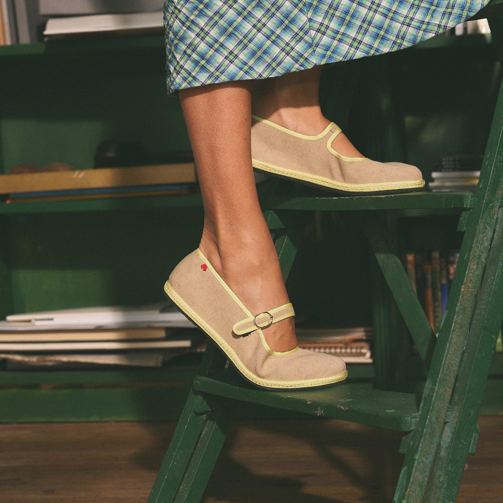 Barevene Vacanza Mary Jane Sirmione - Beige-Yellow