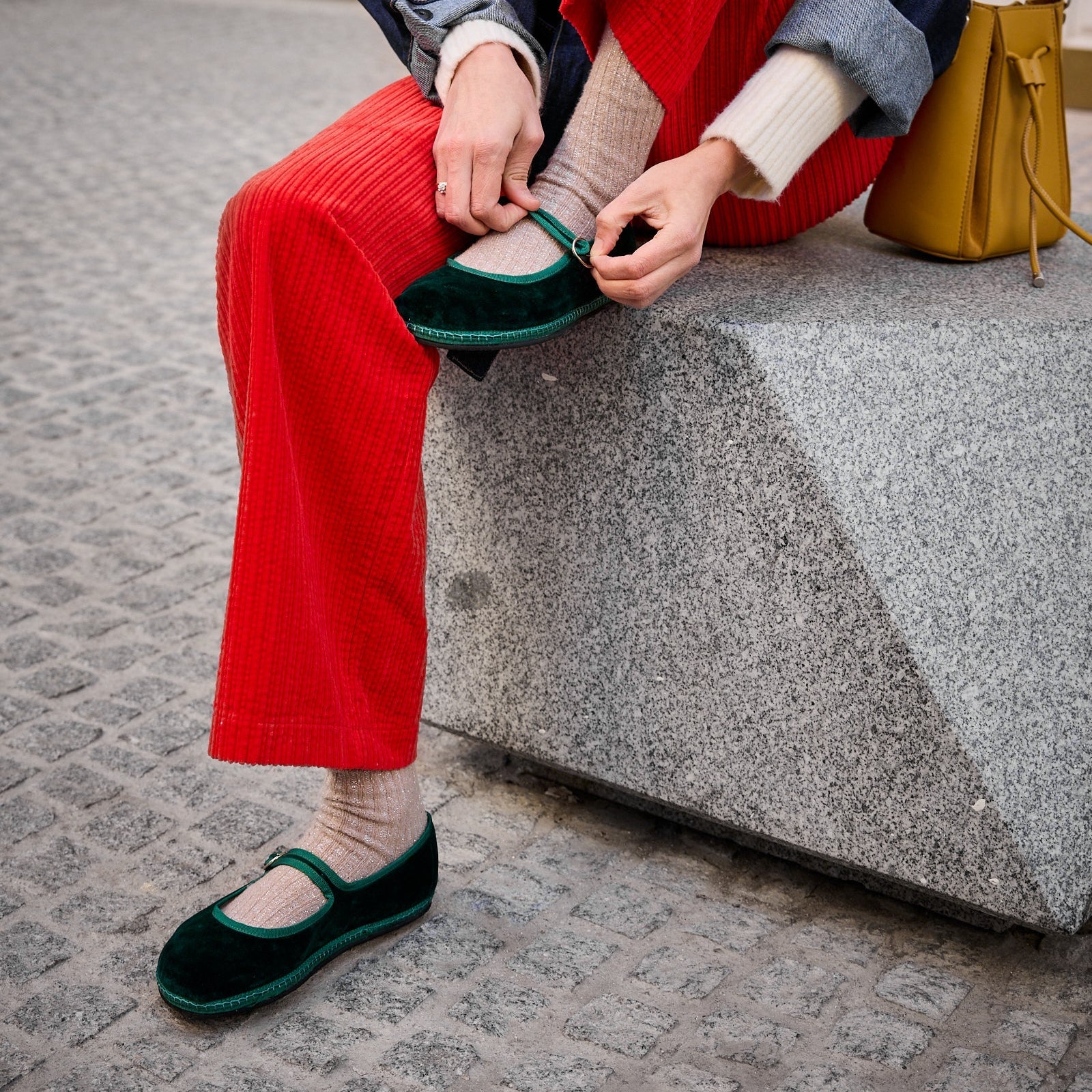 Barevene Venezia Mary Jane Marco Polo - Green