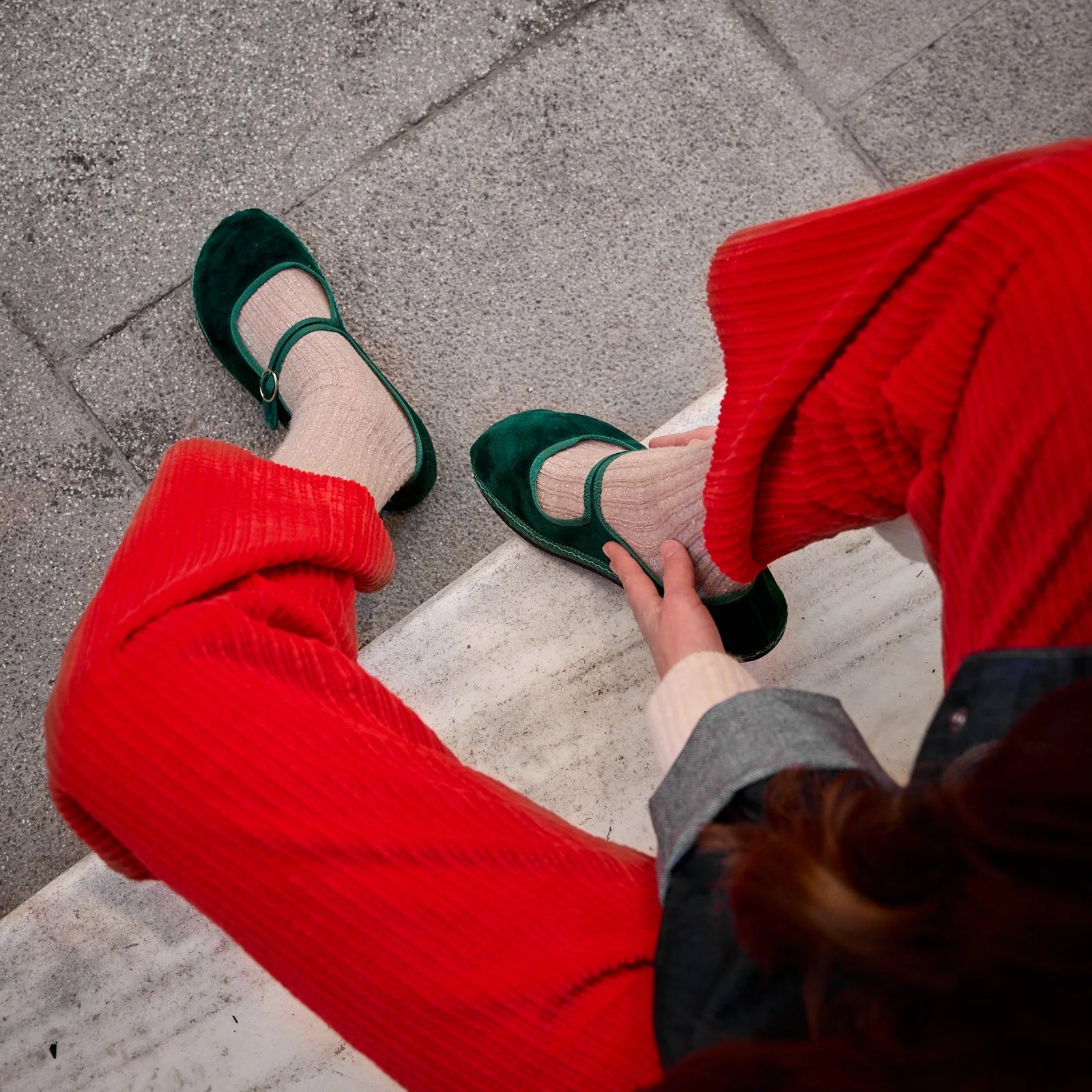 Barevene Venezia Mary Jane Marco Polo - Green