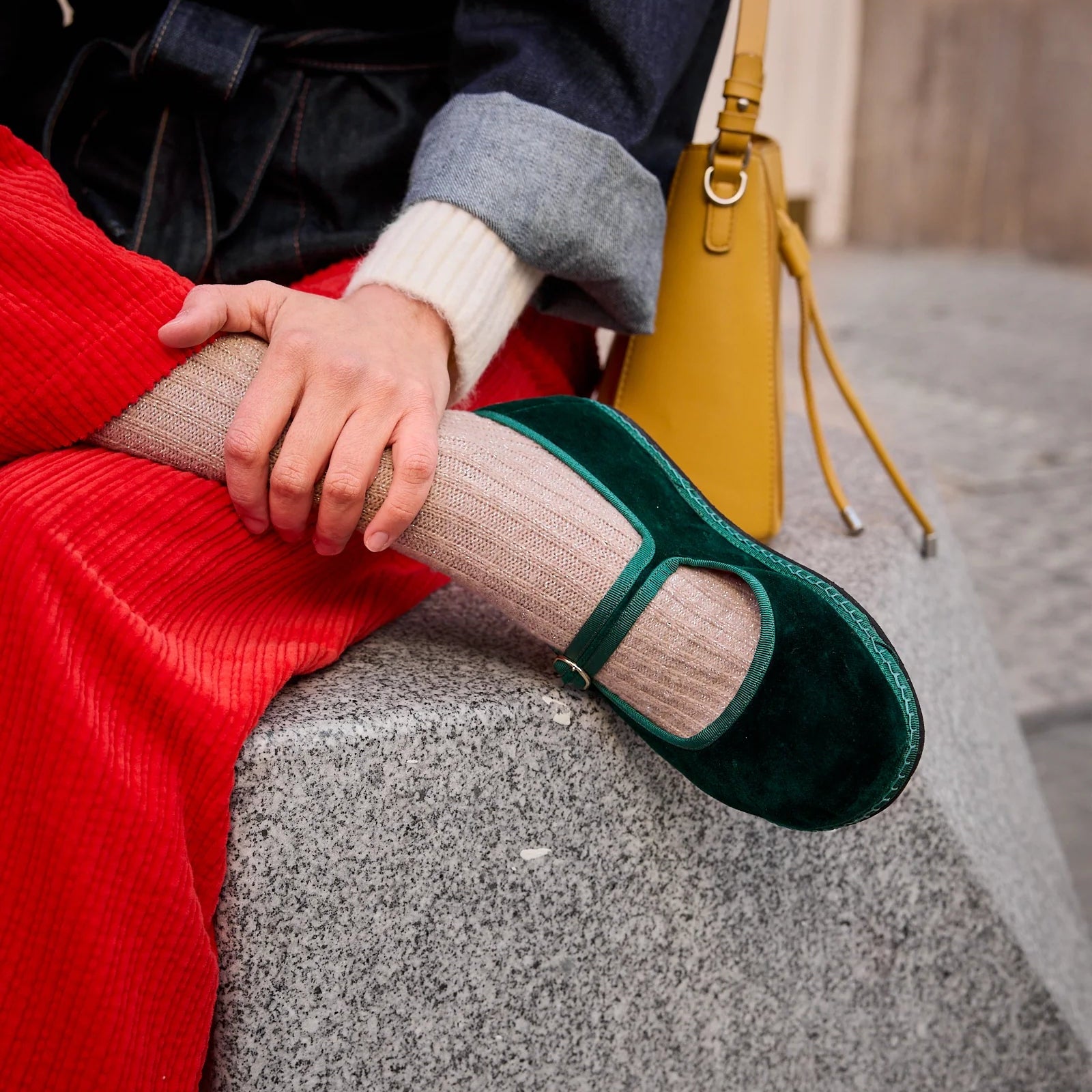 Barevene Venezia Mary Jane Marco Polo - Green