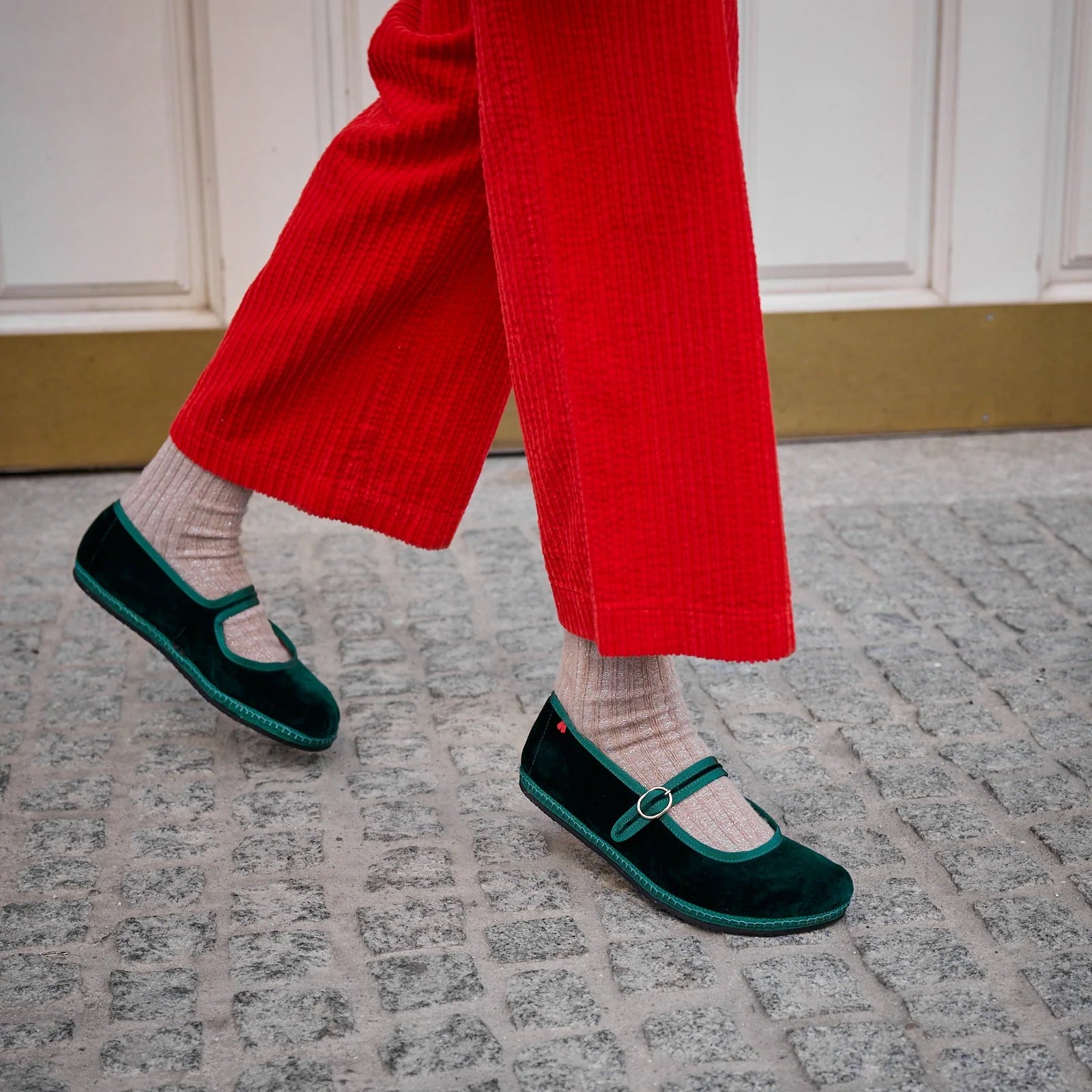 Barevene Venezia Mary Jane Marco Polo - Green