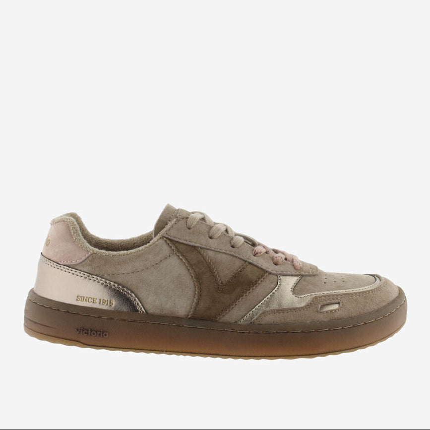 Victoria Duna Barefoot Serraje & Metal - Beige