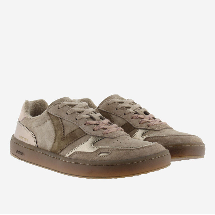 Victoria Duna Barefoot Serraje & Metal - Beige