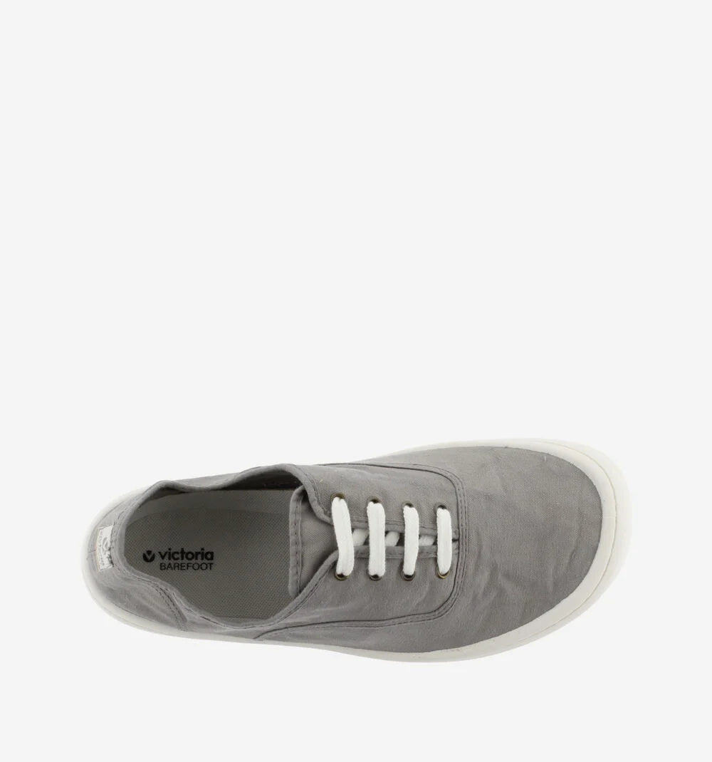 Victoria Olmo Barefoot Lona - Gris (Cordón Blanco)