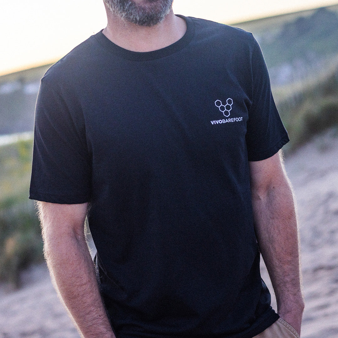 Vivobarefoot Camiseta Unisex Human Nature - Black
