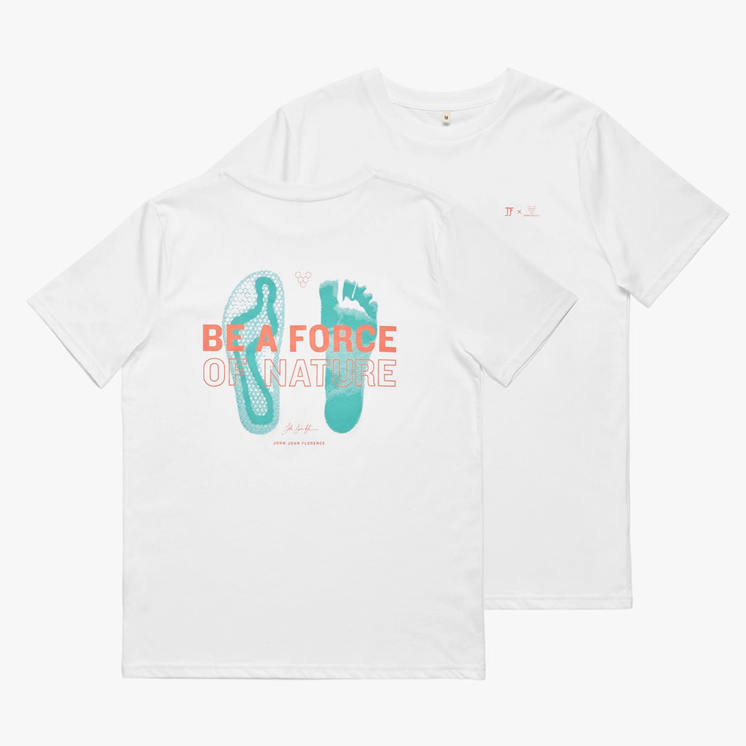 Vivobarefoot Camiseta Force of Nature Unisex - White