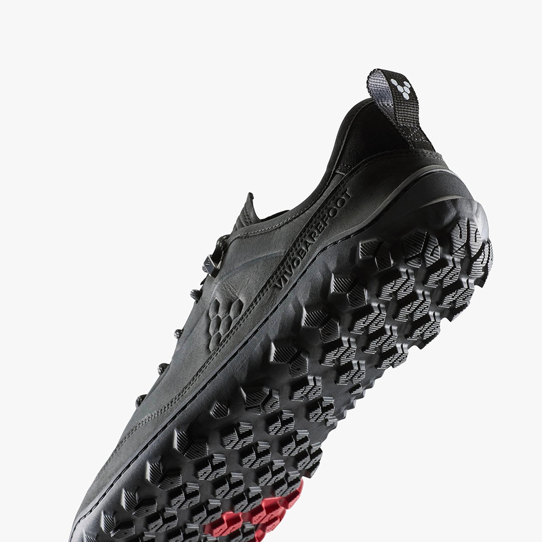 Vivobarefoot Tracker Leather Low II Hombre - Obsidian