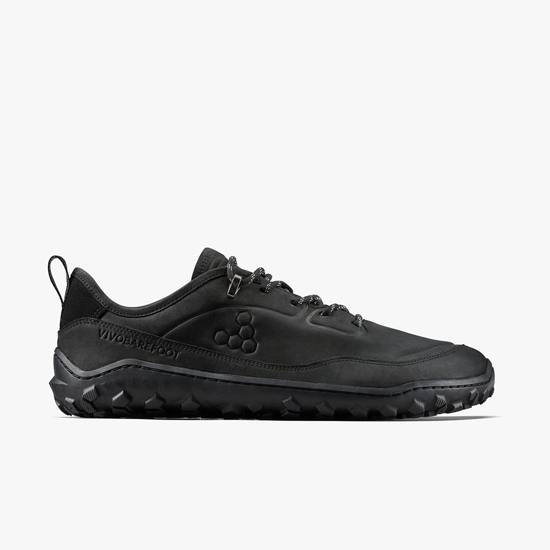 Vivobarefoot Tracker Leather Low II Hombre - Obsidian