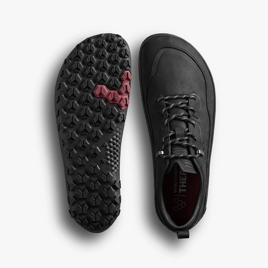 Vivobarefoot Tracker Leather Low II Hombre - Obsidian
