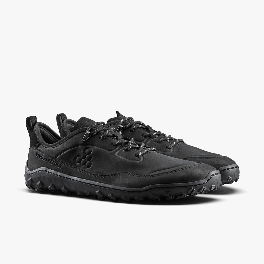 Vivobarefoot Tracker Leather Low II Hombre - Obsidian