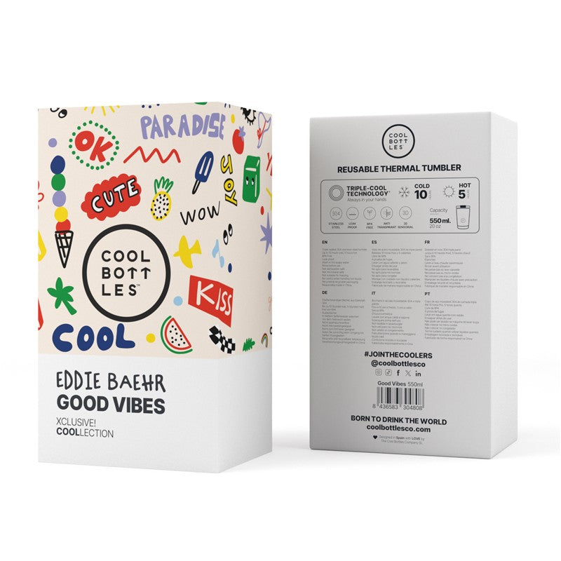 Cool Bottles Vaso Tumbler Eddie Baehr - Good Vibes 550 ml
