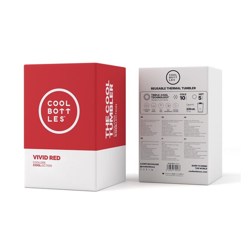 Cool Bottles Vaso Tumbler - Vivid Red 330 ml